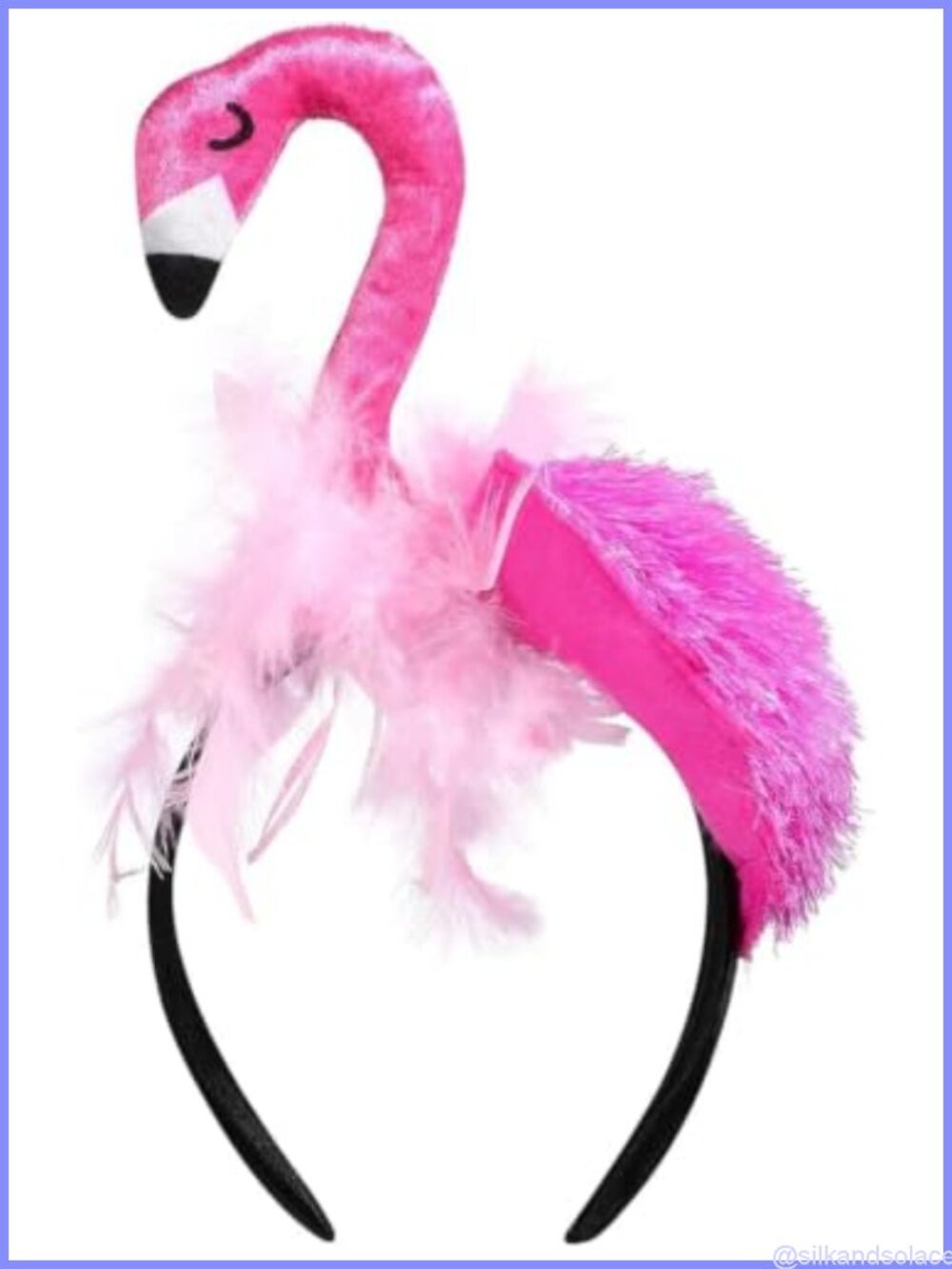 Flamingo Headband Costume Hair Accessory Lightweight Polyester